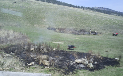 And the fire comes, goes, and reveals a pile of rocks we didn't know existed.