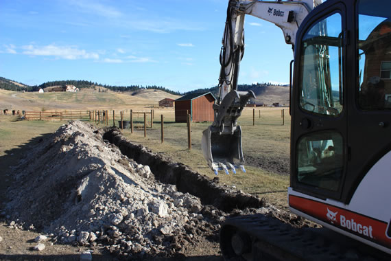 Digging a moat