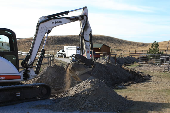 Digging a moat