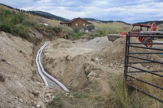 Then we dug a French Drain