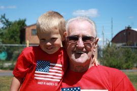 Grandpa with his first great grandson, Archer.