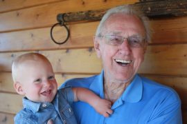 Grandpa with his second great grandson, Atley